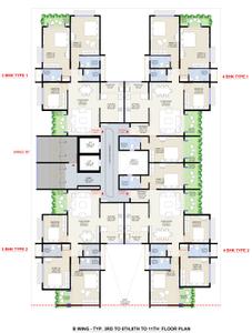 Project Image of 1860.0 - 2550.0 Sq.ft 3 BHK Apartment for buy in Daksh Avlon