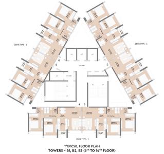 Project Image of 634.0 - 1196.0 Sq.ft 2 BHK Apartment for buy in Sunteck Beach Residences