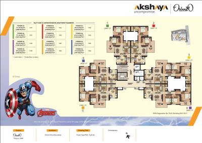 Project Image of 711.45 - 875.53 Sq.ft 2 BHK Apartment for buy in Akshaya Orlando