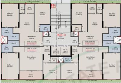 Project Image of 805.79 - 821.39 Sq.ft 2 BHK Apartment for buy in Shree Hari Sunsetu Sky
