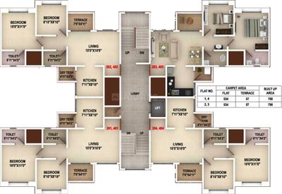 Project Image of 534.0 - 1023.0 Sq.ft 1 BHK Apartment for buy in Gagan Emerald