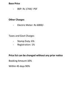 Vinayak 15 Payment Plan and Price list 1