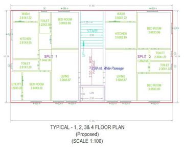 Chaitra Lake Breeze Chaitra Lake Breeze Cluster Plan From 1st To 4th Floor 1