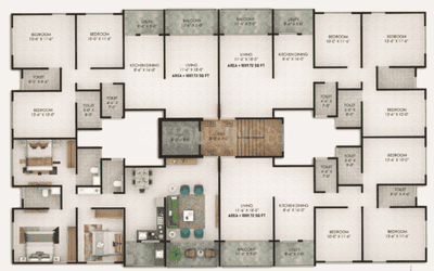 Project Image of 0.0 - 950.88 Sq.ft 3 BHK Apartment for buy in Kiran Solistia