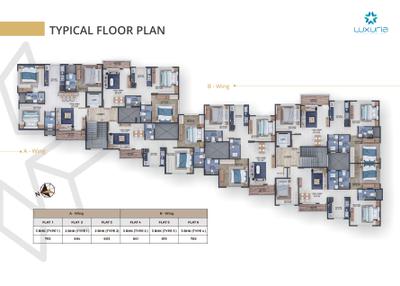 Project Image of 603.0 - 842.0 Sq.ft 2 BHK Apartment for buy in Luxuria