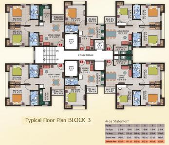 Project Image of 984.0 - 986.0 Sq.ft 3 BHK Apartment for buy in Magnolia Fantasia Phase I