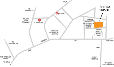 Project Image of 1832 Sq.ft 3 BHK Apartment / Flat for sale in Indirapuram for Rs. 29500000