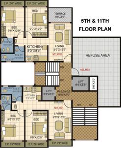 Project Image of 683.0 - 900.0 Sq.ft 1 BHK Apartment for buy in Phoenix Avenue