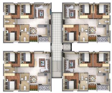 Project Image of 956.0 - 1160.0 Sq.ft 2 BHK Apartment for buy in Vaishnodevi Excelsior