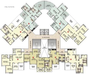 Project Image of 343.0 - 584.0 Sq.ft 1 BHK Apartment for buy in Ravinanda Skylights Wing C D E F And G