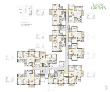 Project Image of 1120.0 - 3370.0 Sq.ft 2 BHK Apartment for buy in Cynosure Sunny Groves