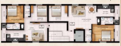 Project Image of 850.0 - 910.0 Sq.ft 2 BHK Apartment for buy in The Crown