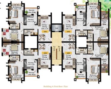 Project Image of 958.0 - 1711.46 Sq.ft 2 BHK Apartment for buy in Pearl Complex