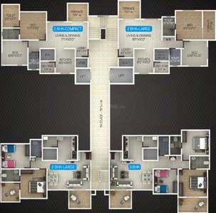 Project Image of 0.0 - 726.0 Sq.ft 3 BHK Apartment for buy in GD 18 Longitude