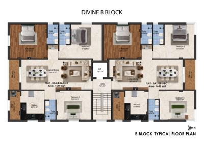 Project Image of 1526.0 - 1645.0 Sq.ft 3 BHK Apartment for buy in Traventure Divine