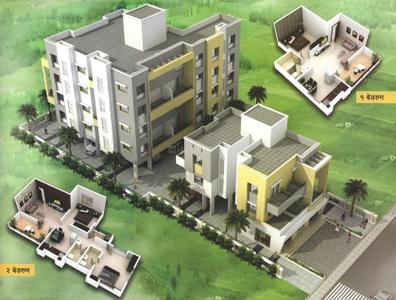Project Image of 410.0 - 579.96 Sq.ft 1 BHK Apartment for buy in Jashnani Chintamani Heights