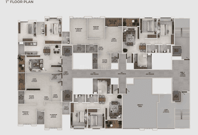 Project Image of 797.93 - 977.36 Sq.ft 2 BHK Apartment for buy in Kwality Vrindavan Heights Phase III