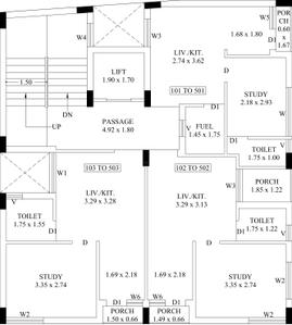 Project Image of 270.82 - 312.05 Sq.ft 1 BHK Apartment for buy in Shivam Shree Amrut Villa Apartment B
