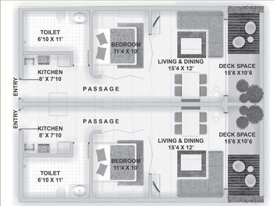 Project Image of 850.0 - 1900.0 Sq.ft 1 BHK Apartment for buy in Aaress The Eternal Wave