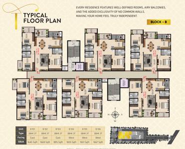 Project Image of 1645.0 - 1948.0 Sq.ft 3 BHK Apartment for buy in United Suvarna Homes