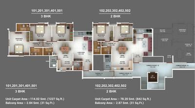 Project Image of 841.74 - 1227.41 Sq.ft 2 BHK Apartment for buy in Pratham Plaza Tower D