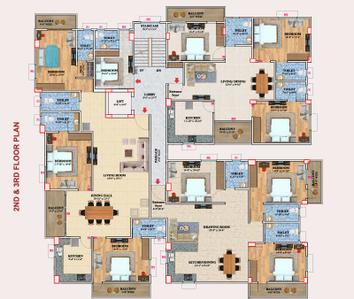 Project Image of 1650.4 - 2594.35 Sq.ft 3 BHK Apartment for buy in Rudra Radhe Krishna Enclave