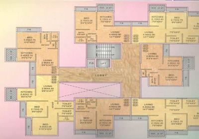 Project Image of 670.0 - 980.0 Sq.ft 1 BHK Apartment for buy in Radha Residency