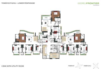 Project Image of 1821.04 - 4611.04 Sq.ft 3 BHK Apartment for buy in Godrej Frontier
