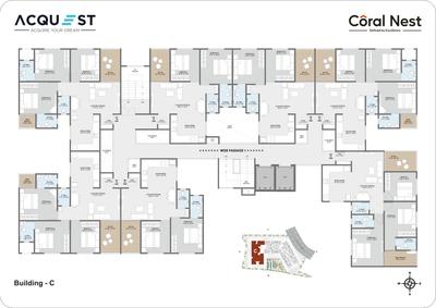Project Image of 984.0 - 1042.0 Sq.ft 3 BHK Apartment for buy in Acquest Coral Nest