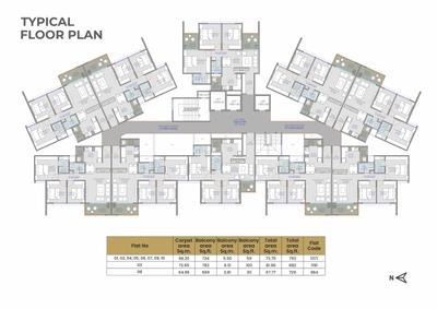 Project Image of 729.47 - 882.21 Sq.ft 2.5 BHK Apartment for buy in Sarthak Highreach