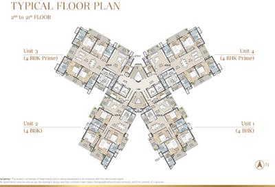 Project Image of 1851.3 - 3348.79 Sq.ft 4 BHK Apartment for buy in Shalimar Belvedere Suites GH 12 Integrated Township