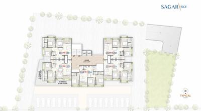 Project Image of 846.26 - 854.33 Sq.ft 3 BHK Apartment for buy in Sagar Sky