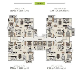 Project Image of 3720.0 - 4065.0 Sq.ft 4 BHK Duplex for buy in Sattva Magnificia