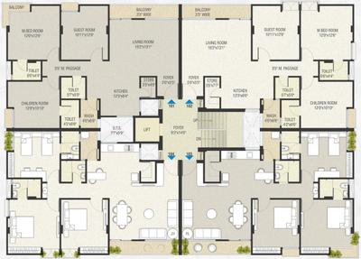 Project Image of 1595.0 - 1630.0 Sq.ft 3 BHK Apartment for buy in Parshva Nirman Samyag Apartments