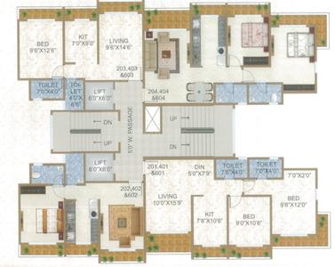 Project Image of 660.0 - 975.0 Sq.ft 1 BHK Apartment for buy in S And S Emerald Tower A Wing