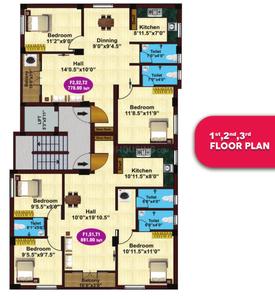 Project Image of 891.0 - 1087.0 Sq.ft 2 BHK Apartment for buy in JKB Siddharth Enclave