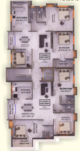 Project Image of 1297.0 - 1322.0 Sq.ft 3 BHK Apartment for buy in Sri Mauval Flats