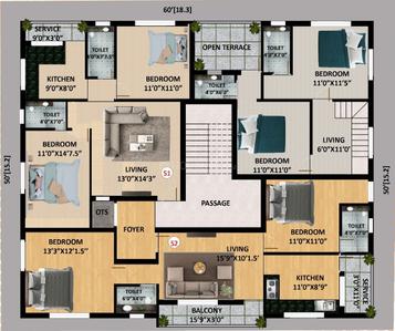 Project Image of 0.0 - 1090.0 Sq.ft 2 BHK Apartment for buy in DSP Pavilion