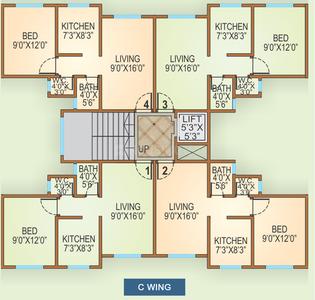 Project Image of 2067 Sq.ft 4.5 BHK Apartment / Flat for sale in Chhattarpur for Rs. 19000000
