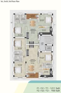 Project Image of 930.0 - 1211.0 Sq.ft 2 BHK Apartment for buy in Asvitha Brundhavanam 2