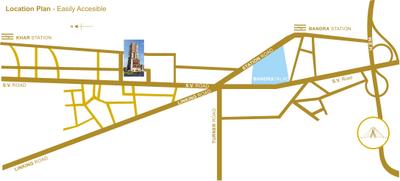 Project Image of 770 Sq.ft 2 BHK Apartment / Flat for sale in Khar West for Rs. 32500000