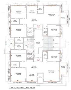 Project Image of 1134.62 - 2045.25 Sq.ft 3 BHK Apartment for buy in Siddhi Vinayak Divine Rivera