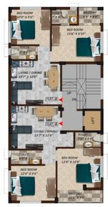 Project Image of 0.0 - 910.0 Sq.ft 2 BHK Apartment for buy in Bhumi Victoria Apartment
