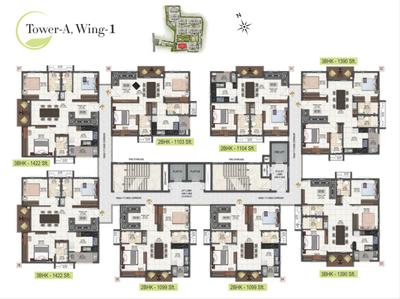 Project Image of 875.0 - 1560.0 Sq.ft 2 BHK Apartment for buy in DSR Highland Greenz