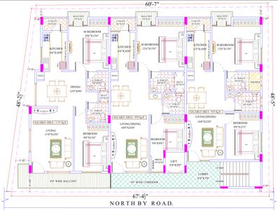 Sree Jwalamukhi Sree Jwalamukhi Cluster Plan from ground to 3rd Floor 1