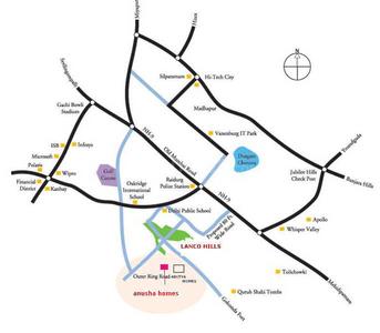 Anusha Residency Location Plan 1