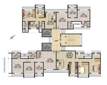 Project Image of 1300 Sq.ft 3 BHK Apartment / Flat for sale in Mulund East for Rs. 28000000