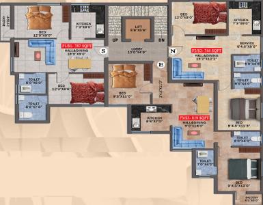 Project Image of 744.0 - 964.0 Sq.ft 2 BHK Apartment for buy in Srinivasa Sri Sakthi Nivas