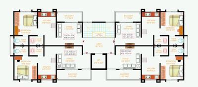 Shivkailas Kute Fortune A1 Kute Fortune Cluster Plan from 1st to 6th Floor 1