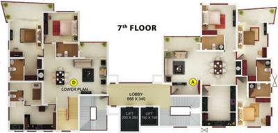 Project Image of 1800 Sq.ft 3 BHK Apartment / Flat for sale in Pallimukku for Rs. 20000000